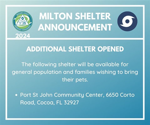 BCEM additional shelter announcement